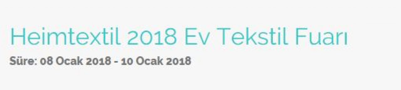 Heimtextil 2018 